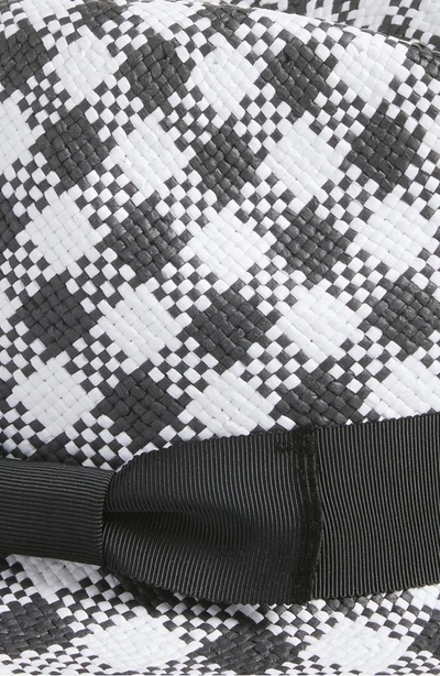 Shop Kate Spade Gingham Trilby - White In Black/ Fresh White