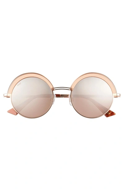 Shop Web 51mm Round Sunglasses In Shiny Pink/ Gradient