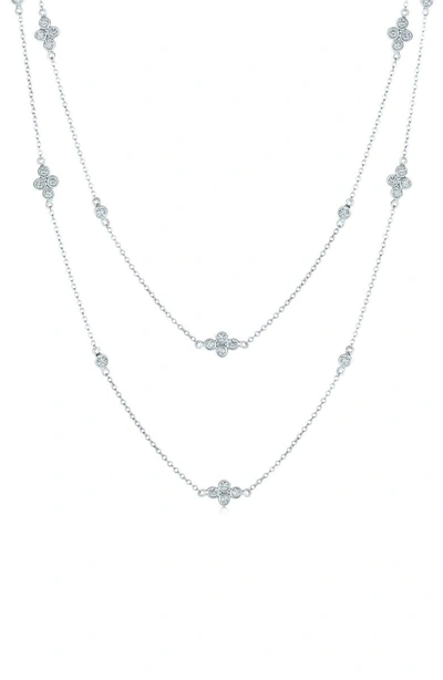 Shop Kwiat 'diamond Strings' Long Diamond Station Necklace In White Gold