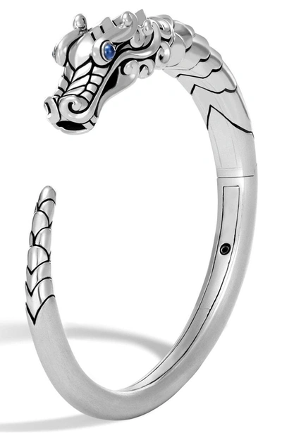 Shop John Hardy Legends Naga Cuff Bracelet With Sapphires In Silver