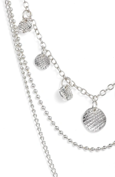 Shop Panacea Layered Lariat Necklace In Silver