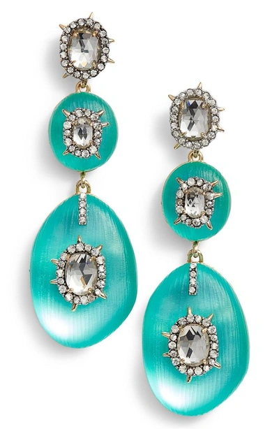 Shop Alexis Bittar Lucite Charm Drop Earrings In Mint Green