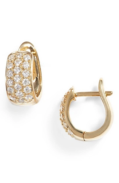 Shop Dana Rebecca Designs Mini Diamond Hoop Earrings In Yellow Gold