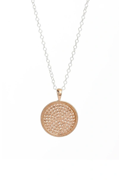 Shop Anna Beck Rev Pendant Necklace In Rose Gold/ Silver
