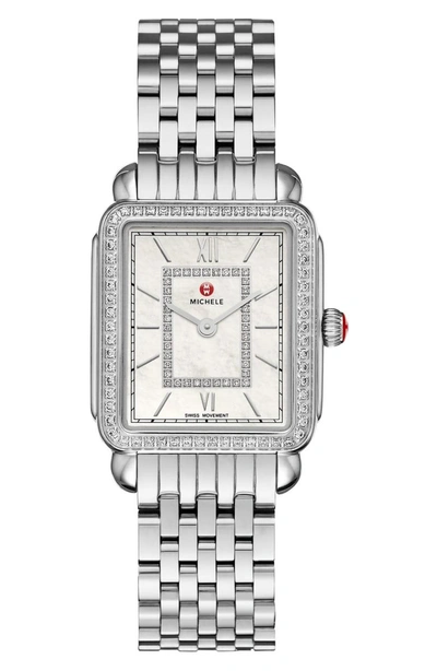 Shop Michele Deco Ii Diamond Dial Watch Case, 26mm X 28mm (nordstrom Exclusive) In Silver