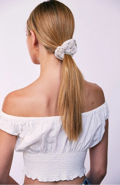 Shop New Friends Colony After Party Scrunchie In White/ Gold