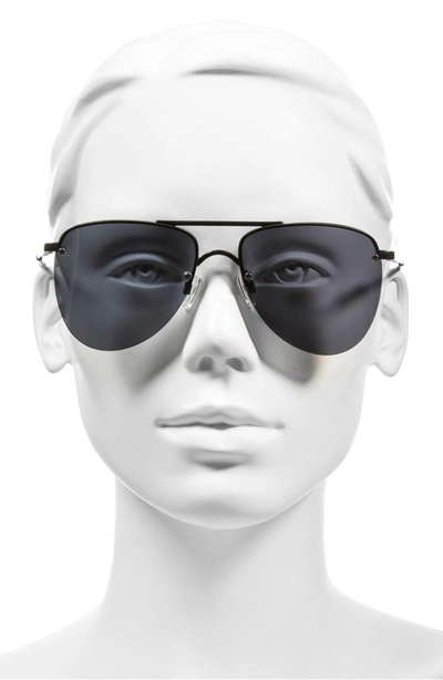 Shop Le Specs The Prince 57mm Aviator Sunglasses - Black