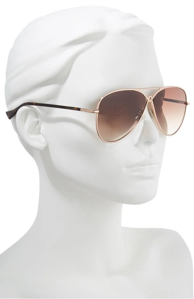Shop Altuzarra 60mm Metal Aviator Sunglasses - Rose Gold