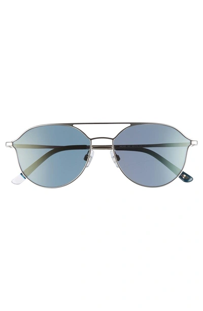 Shop Web 59mm Metal Aviator Sunglasses - Palladium/ Blue