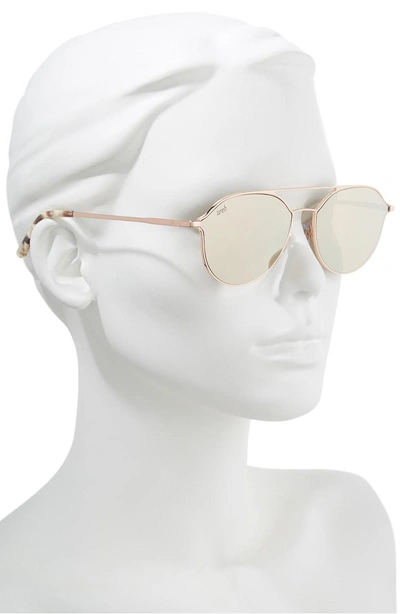 Shop Web 59mm Metal Aviator Sunglasses In Light Bronze/ Brown