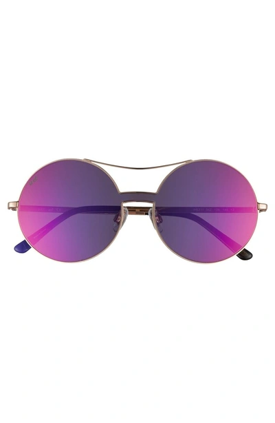 Shop Web 55mm Round Metal Shield Sunglasses - Light Bronze/ Gradient
