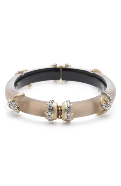 Shop Alexis Bittar Crystal Encrusted Open Knot Bracelet In Sun Gold