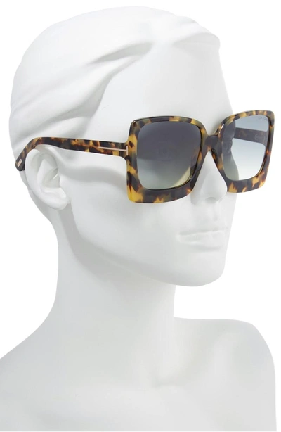 Shop Tom Ford Katrine 60mm Sunglasses - Havana/ Gradient Green