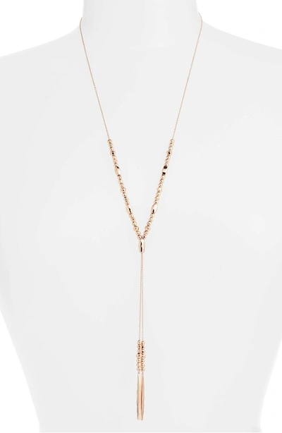 Gorjana Kellen Slide Necklace In Rose Gold