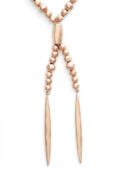 Gorjana Kellen Slide Necklace In Rose Gold