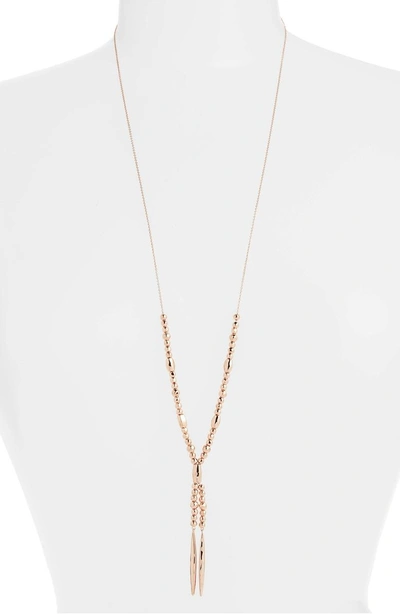 Gorjana Kellen Slide Necklace In Rose Gold