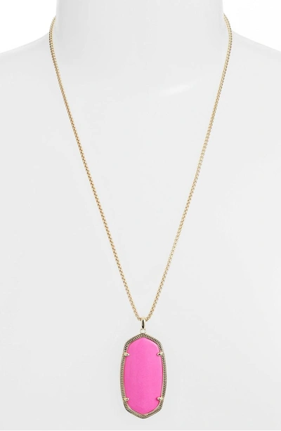 Shop Kendra Scott Reid Adjustable Necklace In Magenta Magnesite/ Gold