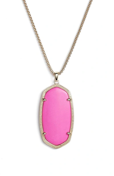 Shop Kendra Scott Reid Adjustable Necklace In Magenta Magnesite/ Gold