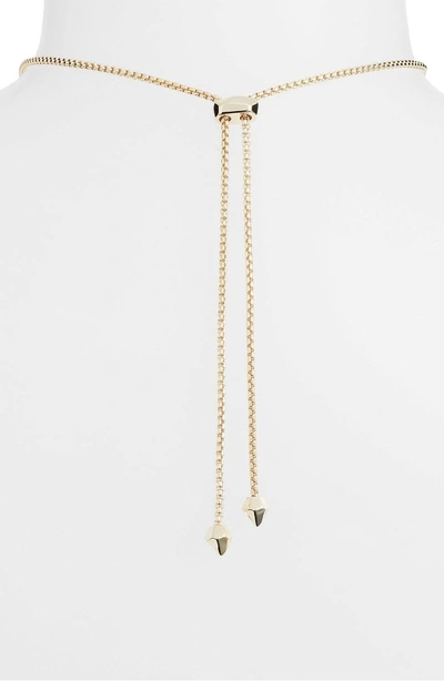 Shop Kendra Scott Reid Adjustable Necklace In Ivory Mop/ Gold