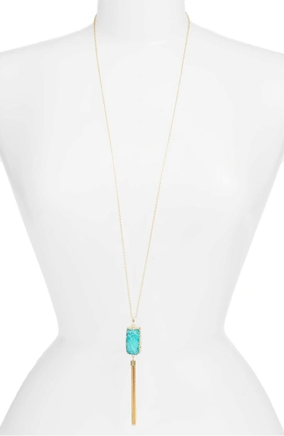Shop Elise M Carmela Drusy Pendant Necklace In Blue