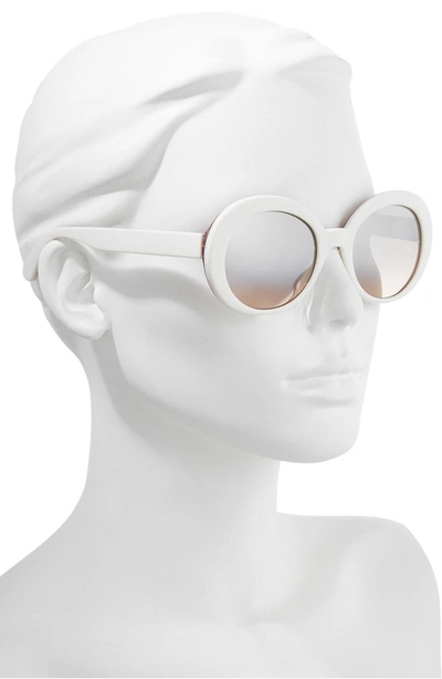 Shop Kate Spade Cindra 54mm Gradient Round Sunglasses - Ivory