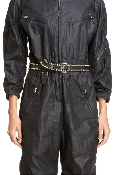 Shop Isabel Marant Studded Leather Belt In Black