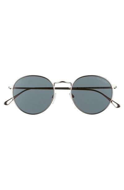Shop Tom Ford Ryan 52mm Round Sunglasses - Ruthenium
