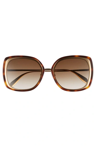 Shop Alexander Mcqueen 57mm Square Sunglasses - Gold