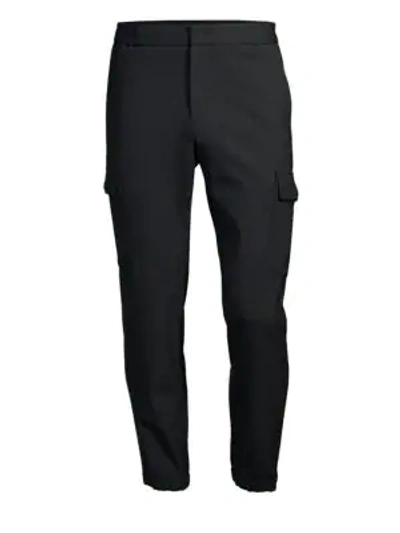 Shop Solid Homme Stretch Wool Joggers In Navy