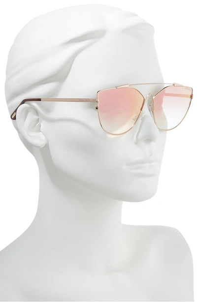 Shop Tom Ford Jacquelyn 64mm Cat Eye Sunglasses - Gold/ Light Brown Mirror