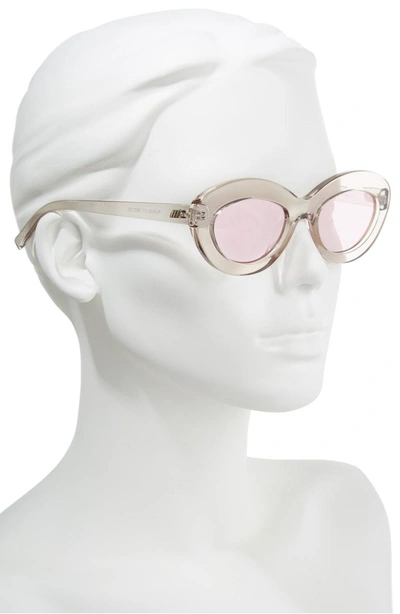 Shop Le Specs Fluxus 48mm Cat Eye Sunglasses - Pink Shadow