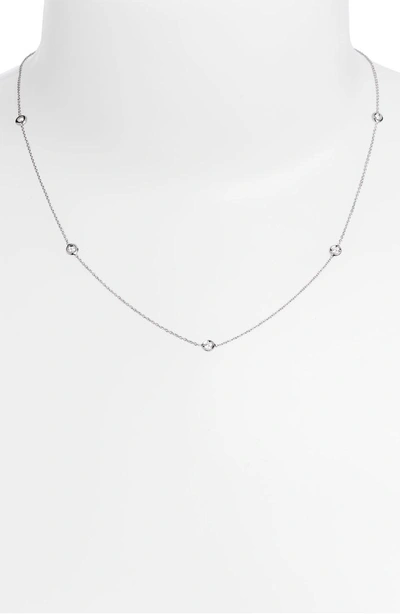 Shop Roberto Coin Diamond Seven Station Necklace In White Gold