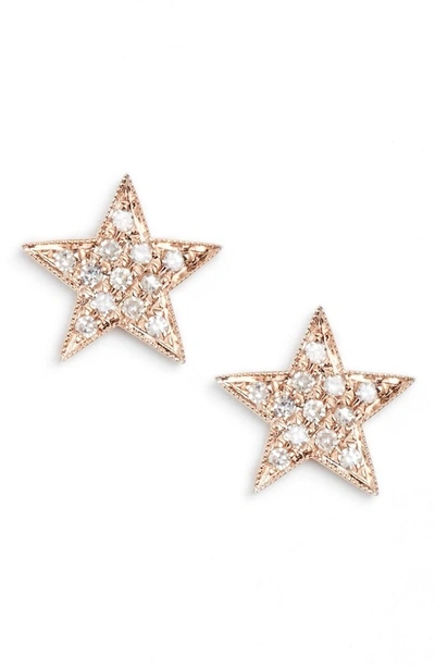 Shop Dana Rebecca Designs 'julianne Himiko' Diamond Star Stud Earrings In Rose Gold