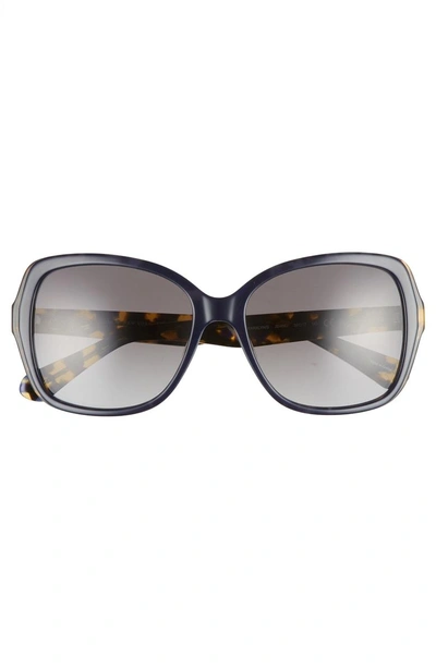 Shop Kate Spade Karalyns 56mm Oversized Sunglasses - Blue Havana Polar