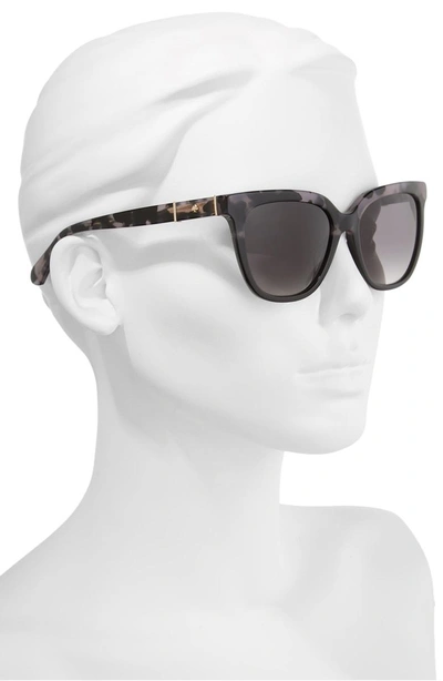 Shop Kate Spade Kahli 53mm Cat Eye Sunglasses - Grey Havana Black