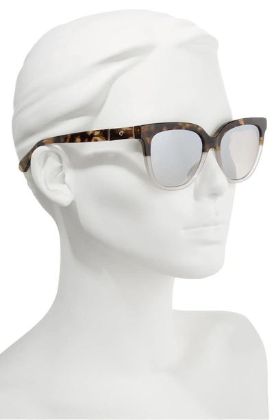 Shop Kate Spade Kahli 53mm Cat Eye Sunglasses - Havana Beige