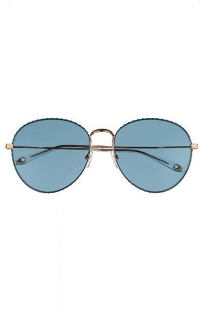 Shop Givenchy 60mm Round Metal Sunglasses - Gold/ Green