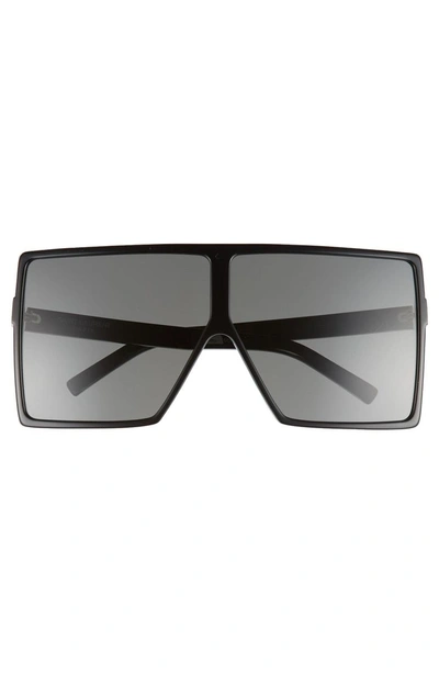 Shop Saint Laurent 68mm Oversize Square Sunglasses In Black