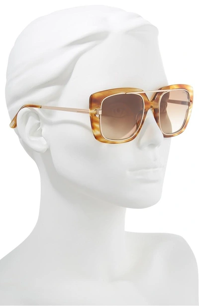 Shop Tom Ford Marissa 52mm Sunglasses In Light Brown/ Gradient Brown