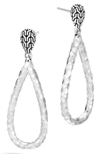Shop John Hardy Classic Chain Teardrop Earrings In Silver