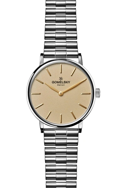 Shop Gomelsky The Agnes Varis Bracelet Watch, 32mm In Silver/ Gold Opaline