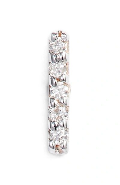 Shop Kismet By Milka 5-diamond Stick Stud Earring In Rose Gold