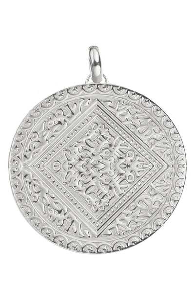 Shop Monica Vinader Marie Pendant Charm In Silver