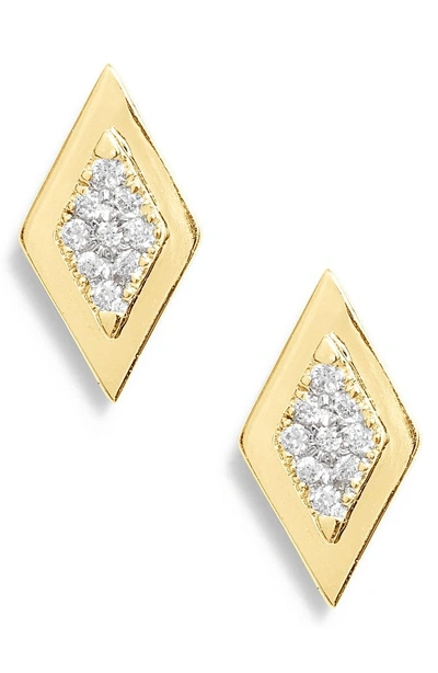 Shop Dana Rebecca Designs Dana Rebecca Lisa Michelle Multi Diamond Stud Earrings In Yellow Gold