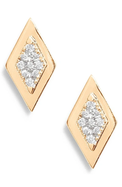 Shop Dana Rebecca Designs Dana Rebecca Lisa Michelle Multi Diamond Stud Earrings In Rose Gold