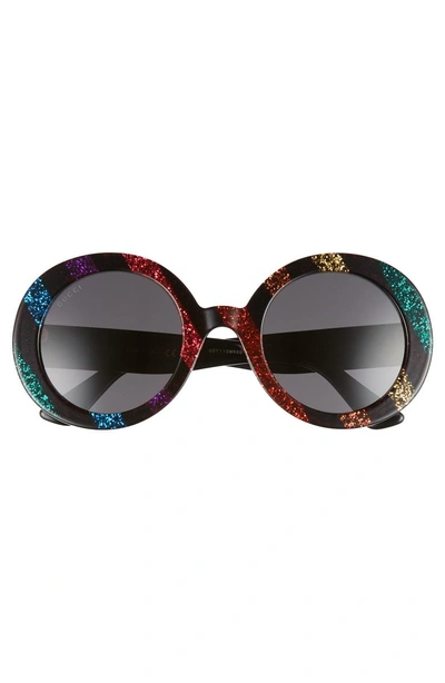 Shop Gucci 52mm Round Sunglasses - Rainbow