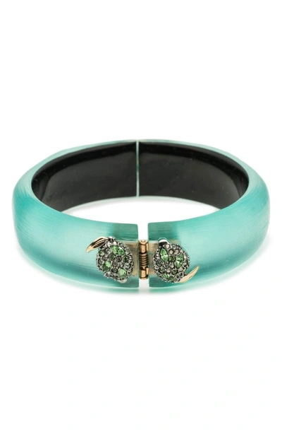 Shop Alexis Bittar Medium Lime Hinge Bracelet In Mint Green