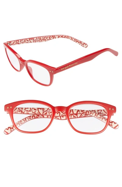 Shop Kate Spade Rebecca 47mm Reading Glasses - Red