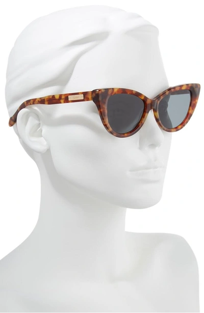 Shop Sonix Kyoto 51mm Cat Eye Sunglasses - Tawny Tortoise/ Black Solid