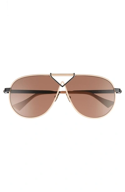 Shop Altuzarra 64mm Aviator Sunglasses - Beige/ Black